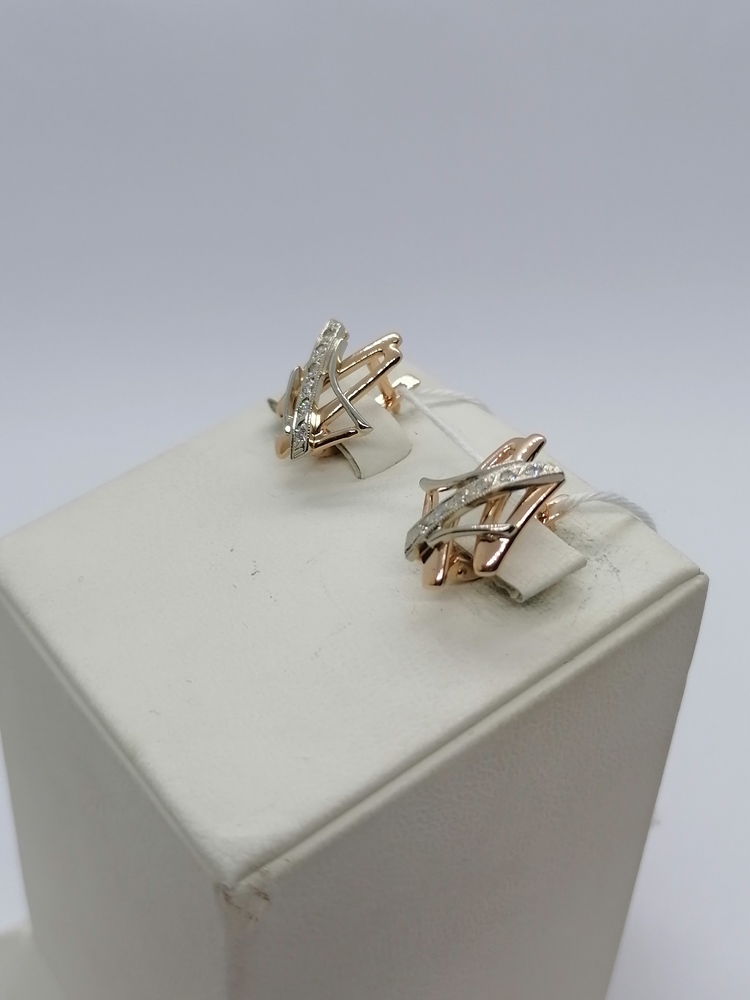 СКМИ585 СЕРЬГИ С КАМНЯМИ (Au 585)