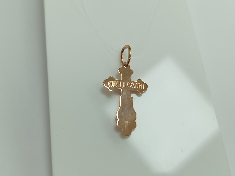 810-00273-10-00-00-02 ПОДВЕСКА КРЕСТ без камня (Au 585)