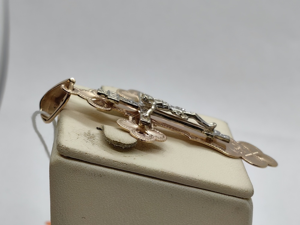 ПОДКБК585 ПОДВЕСКА КРЕСТ БЕЗ КАМНЯ (Au 585)