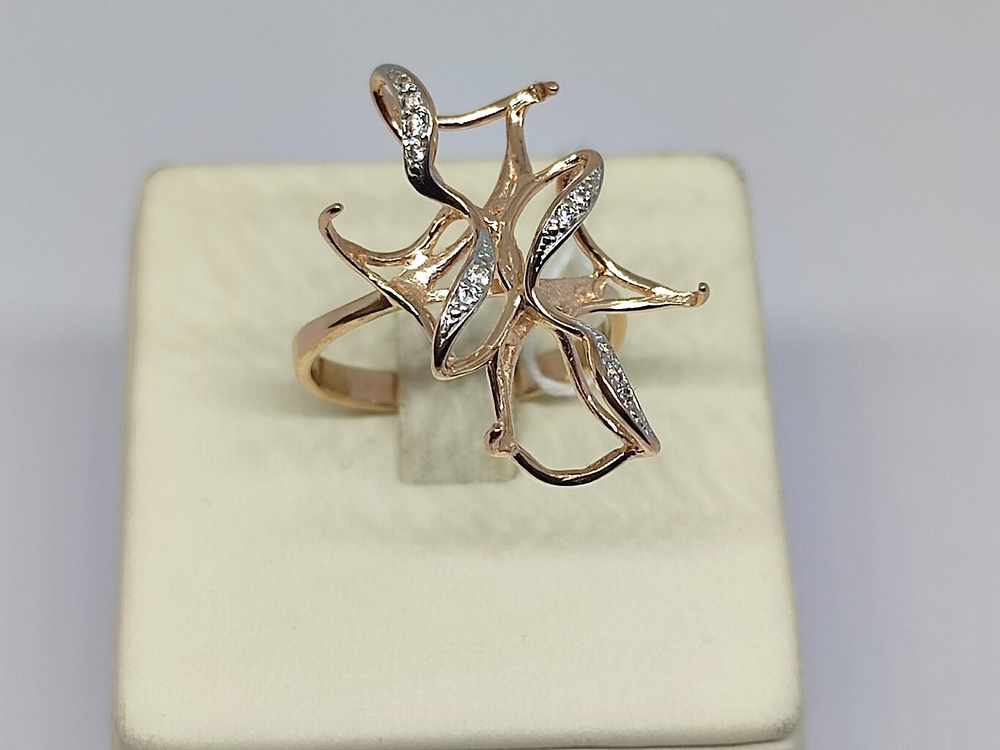 КОЛЬЦО С КАМНЯМИ (Au 585)