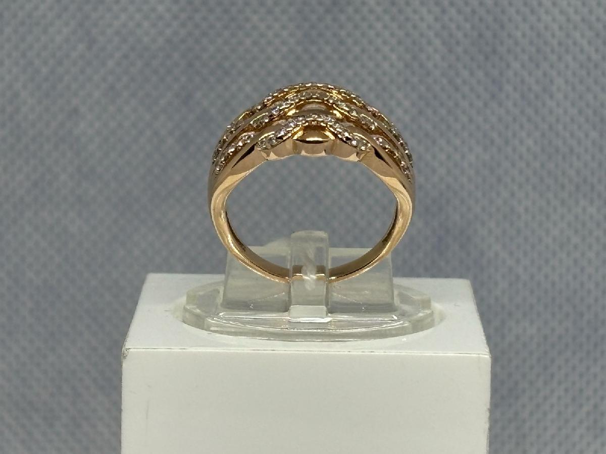 КОЛЬЦО С КАМНЯМИ (Au 585)