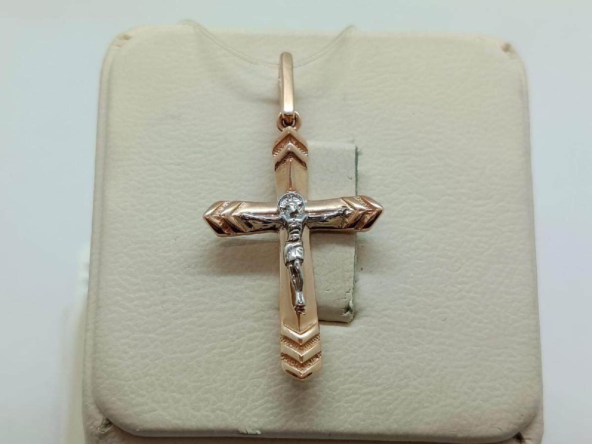 00-63-0174-00 ПОДВЕСКА КРЕСТ без камня (Au 585)