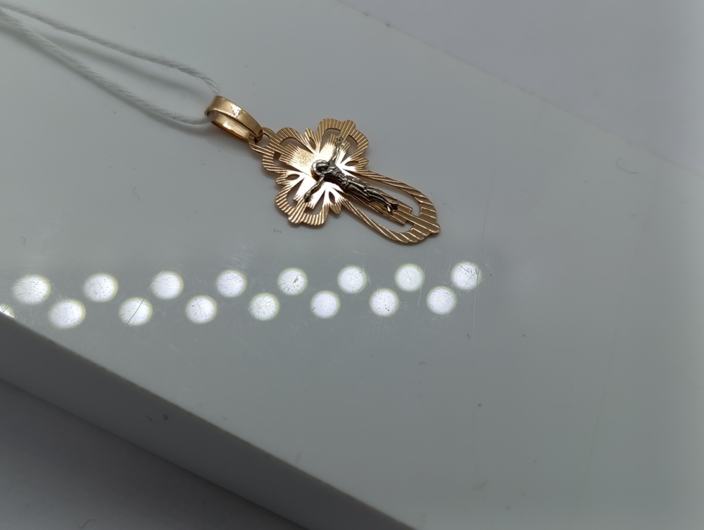 ПОДВЕСКА КРЕСТ БЕЗ КАМНЯ (Au 585)