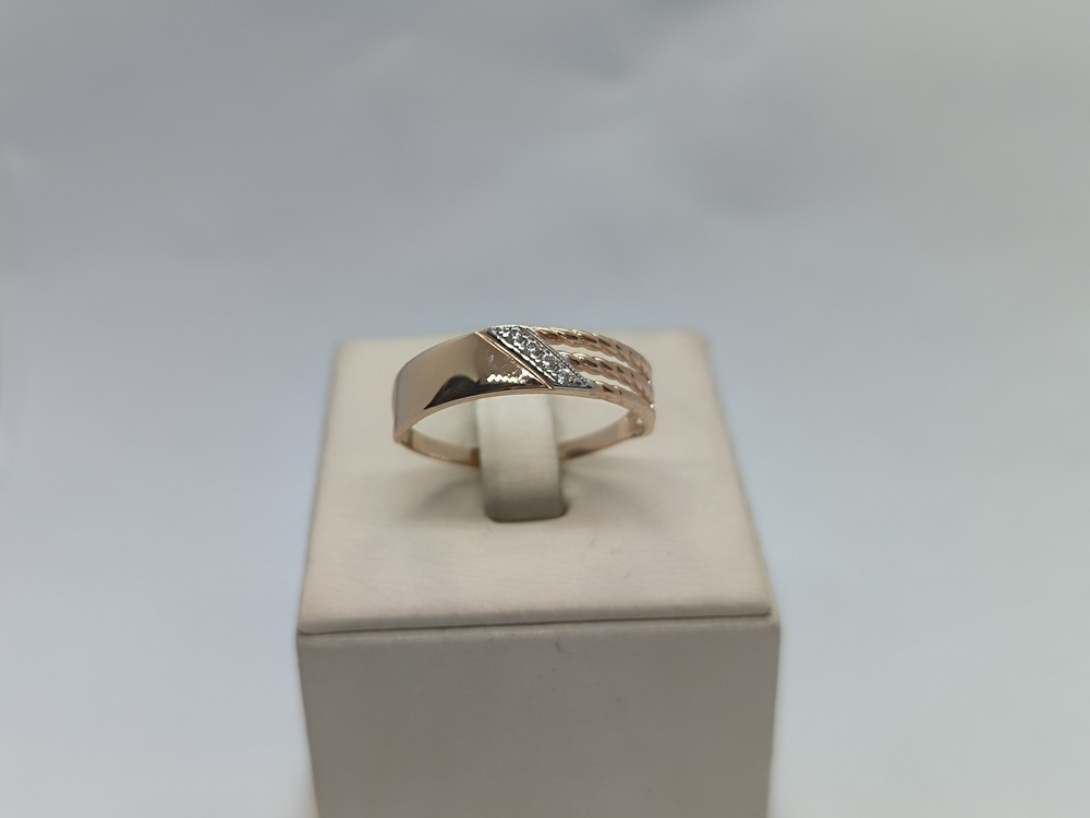 КОЛЬЦО С КАМНЯМИ (Au 585)