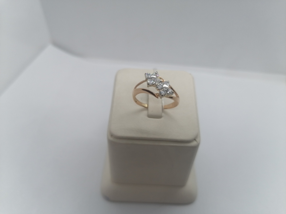 КОЛЬЦО С КАМНЯМИ (Au 585)