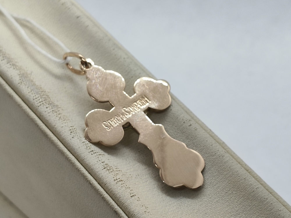 ПОДВЕСКА КРЕСТ БЕЗ КАМНЯ (Au 583)