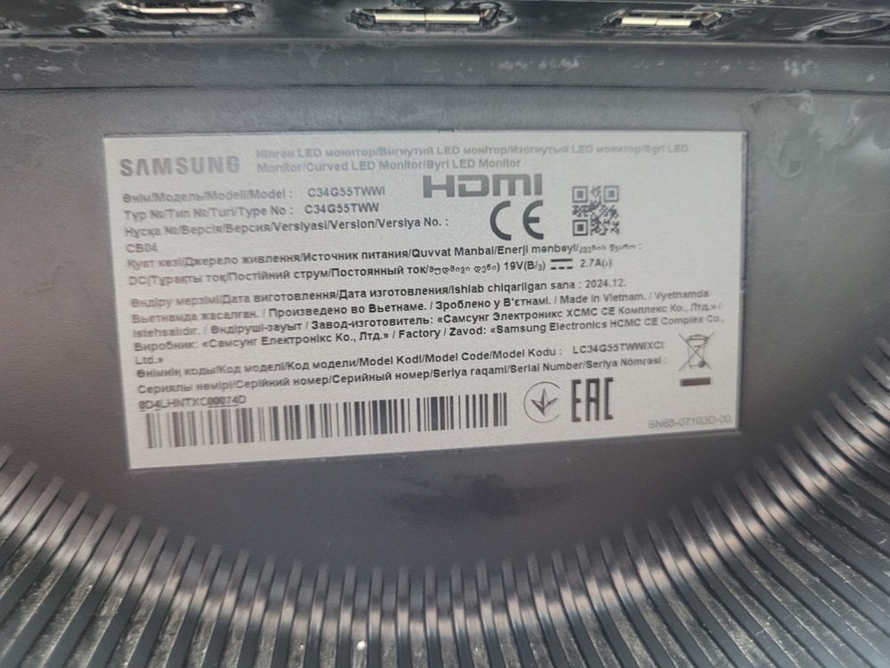 Монитор Samsung C34G55TWWI