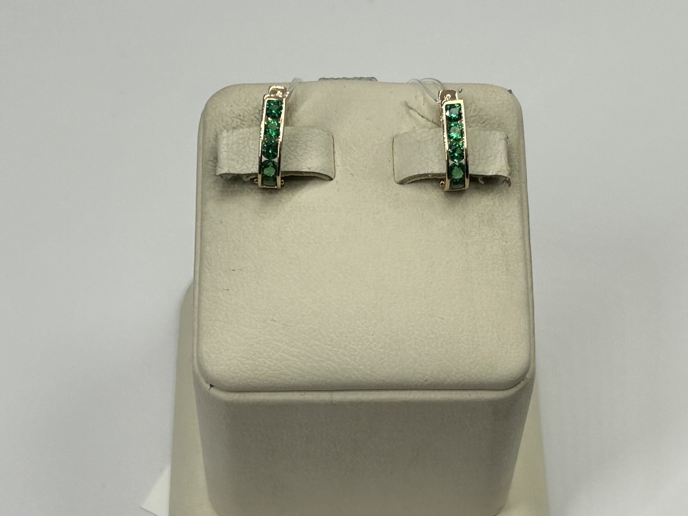 021866 СЕРЬГИ С КАМНЯМИ (Au 585)