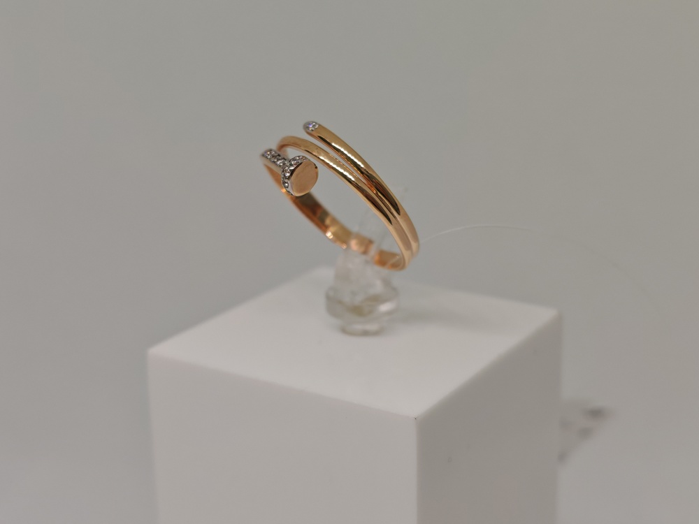 КОЛЬЦО С КАМНЯМИ (Au 585)