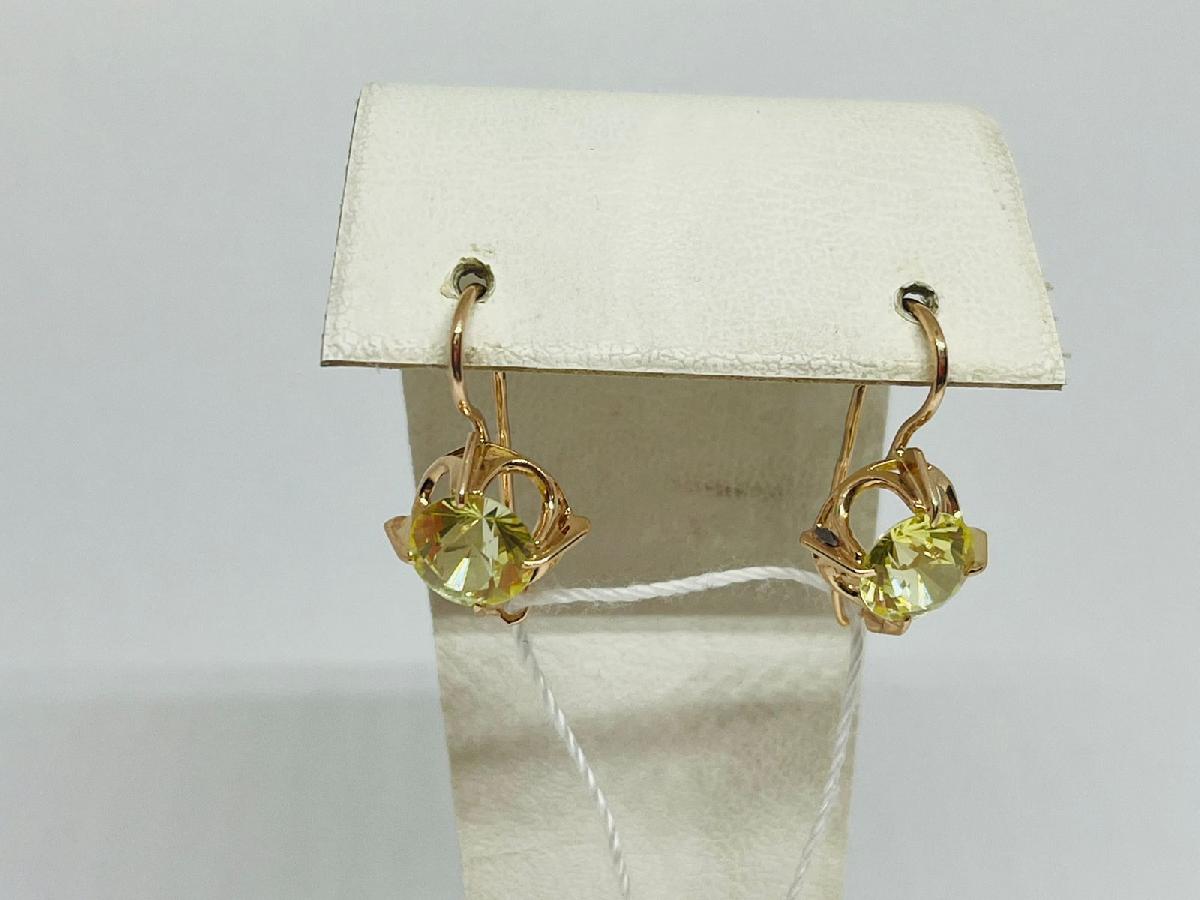 СЕРЬГИ С КАМНЕМ (Au 583)