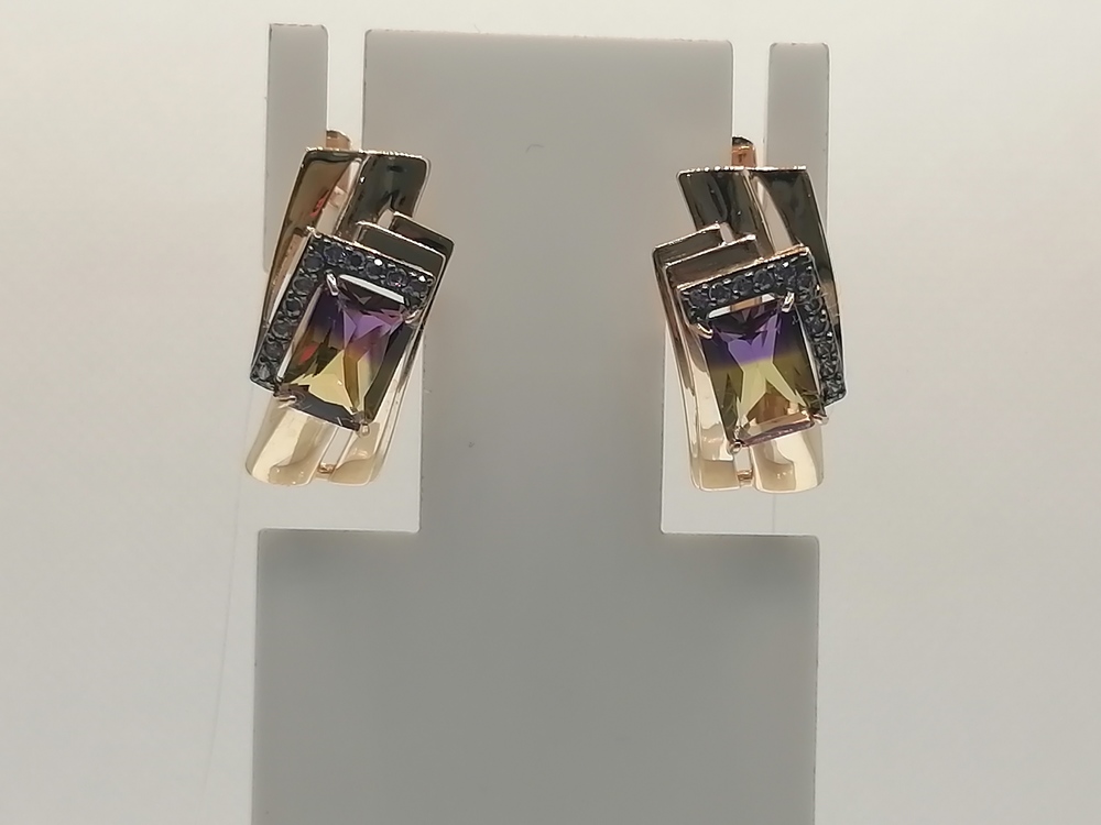 СЕРЬГИ АМЕТРИН (Au 585)