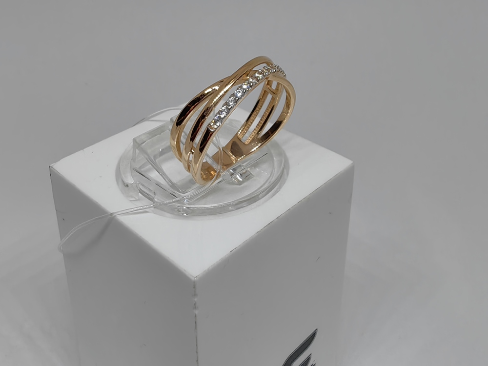 КОЛЬЦО С КАМНЯМИ (Au 585)