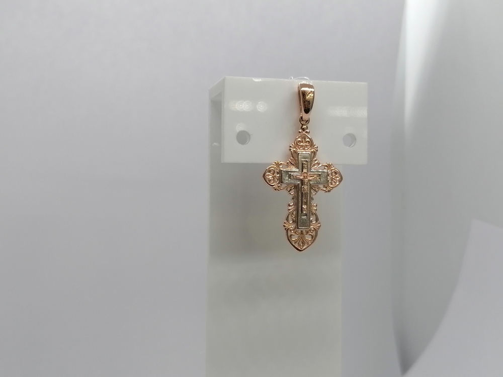 ПОДВЕСКА КРЕСТ без камня (Au 585)