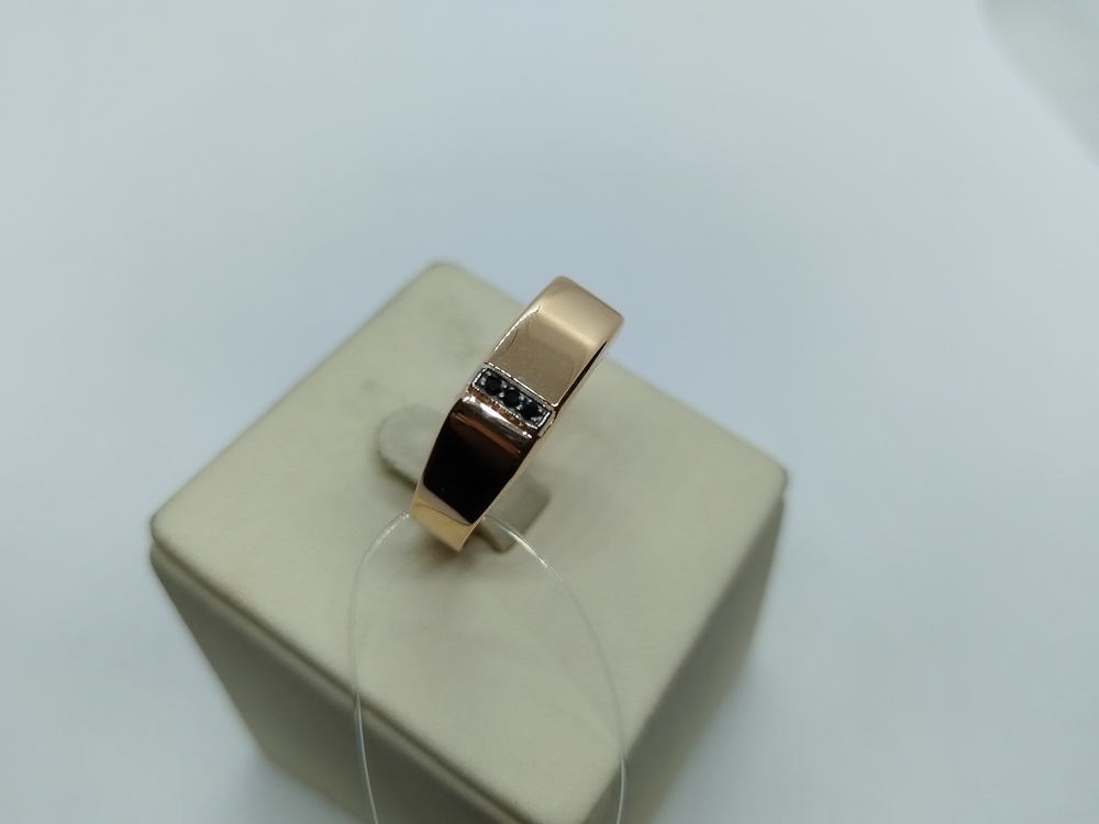 КОЛЬЦО ПЕЧАТКА с камнями (Au 585)