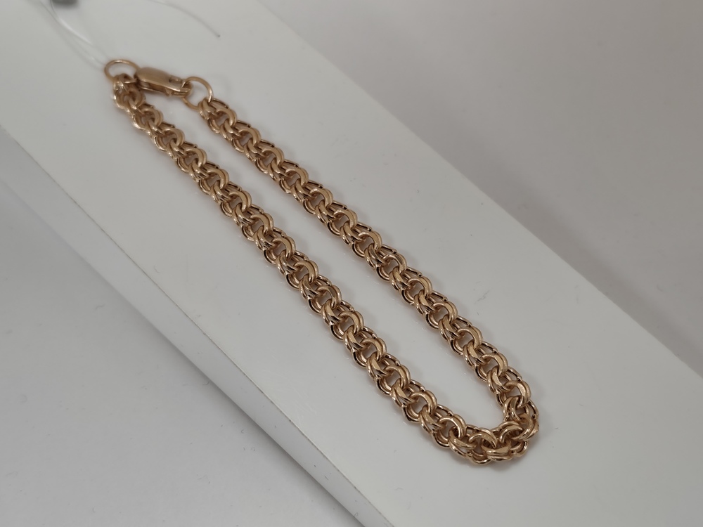 БРАСЛЕТ ПУСТОТЕЛЫЙ Бисмарк (Au 585)