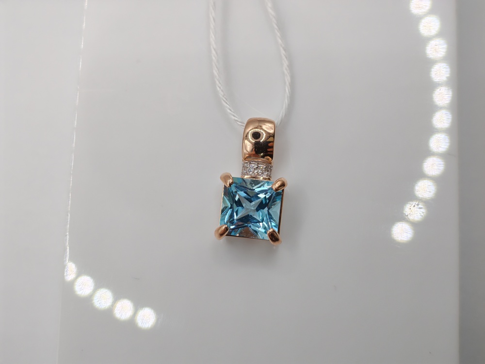 ПОДКМИ585 ПОДВЕСКА С КАМНЯМИ (Au 585)