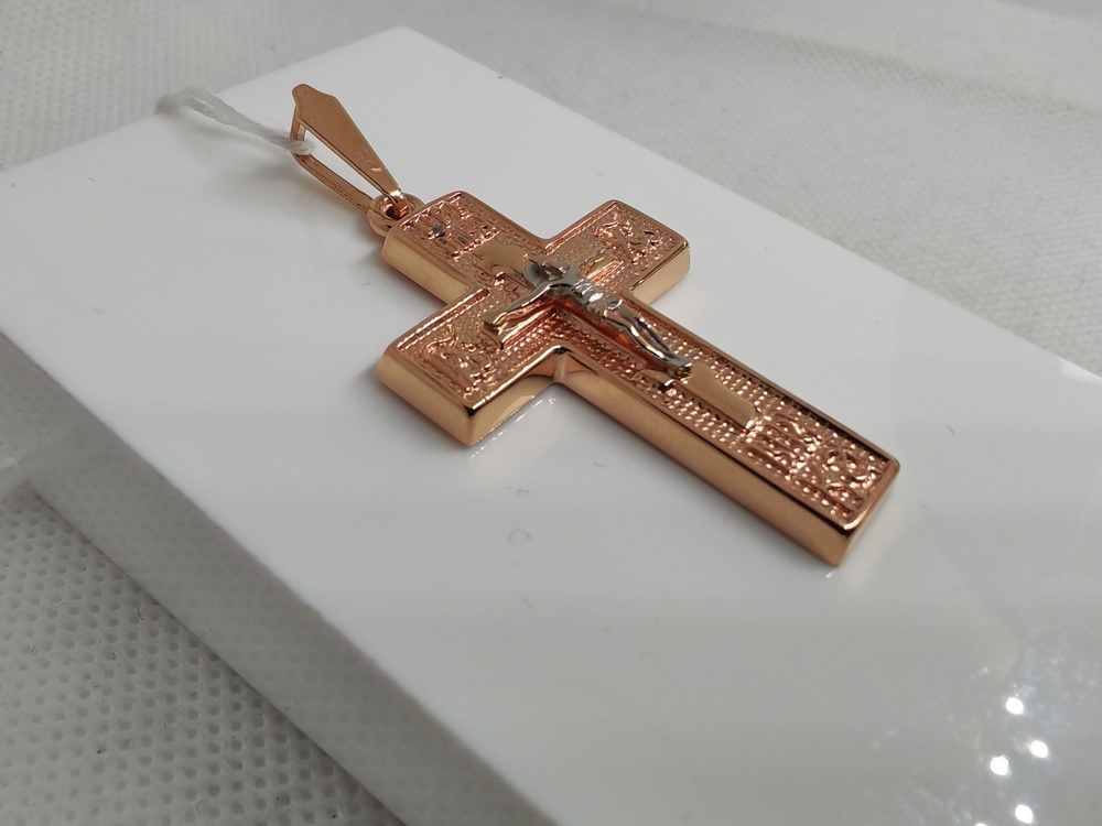 ПОДВЕСКА КРЕСТ БЕЗ КАМНЯ (Au 585)