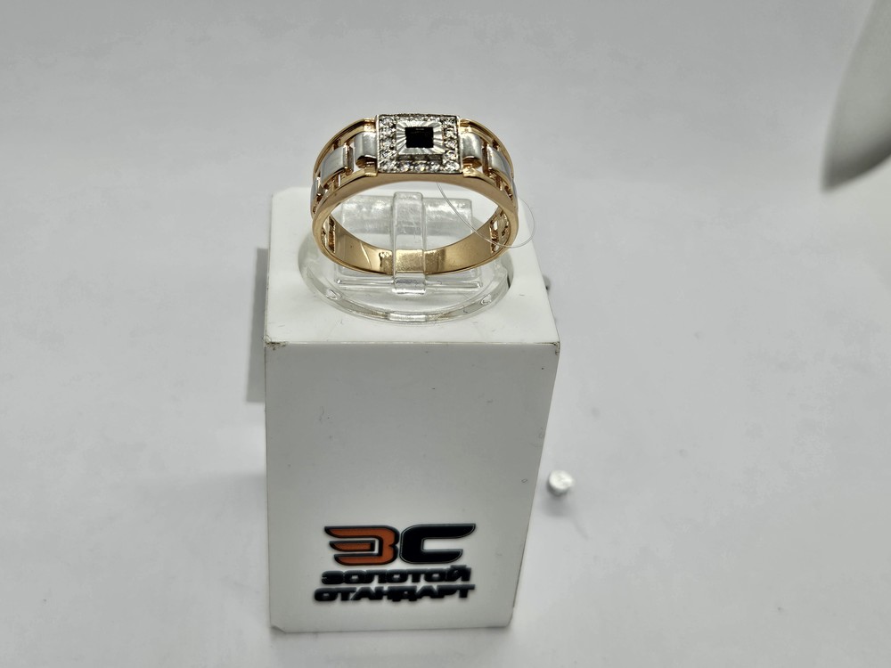 КОЛЬЦО ПЕЧАТКА с камнями (Au 585)