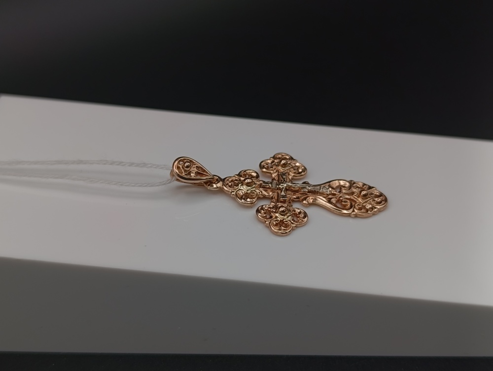 ПОДКБК585 ПОДВЕСКА КРЕСТ БЕЗ КАМНЯ (Au 585)