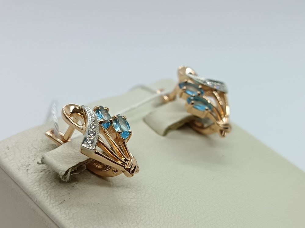 СЕРЬГИ С КАМНЯМИ (Au 585)