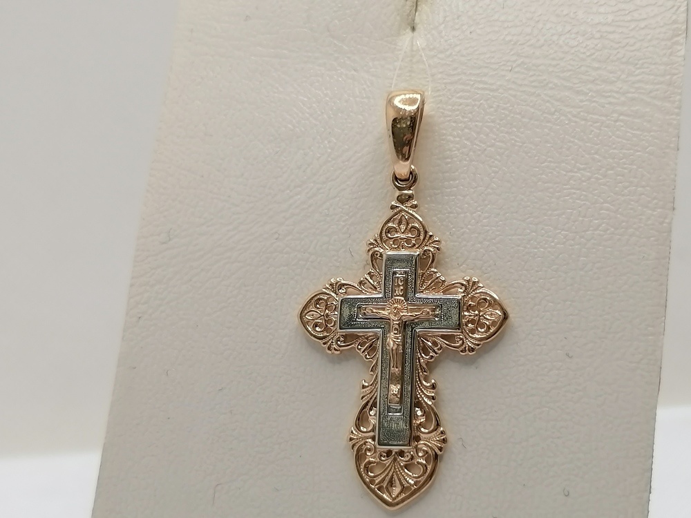 ПОДВЕСКА КРЕСТ без камня (Au 585)