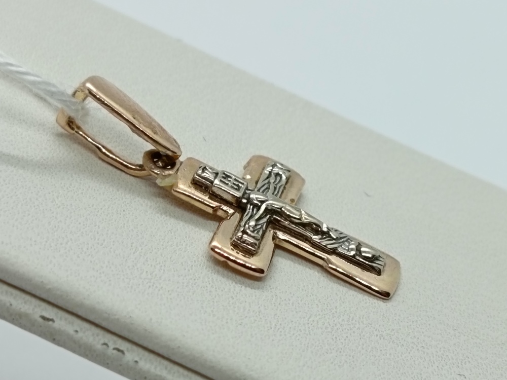 ПОДВЕСКА КРЕСТ БЕЗ КАМНЯ (Au 585)