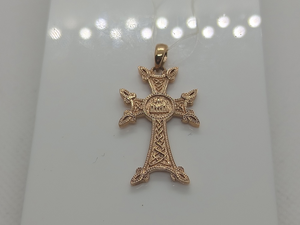 ПОДВЕСКА КРЕСТ без камня (Au 585)