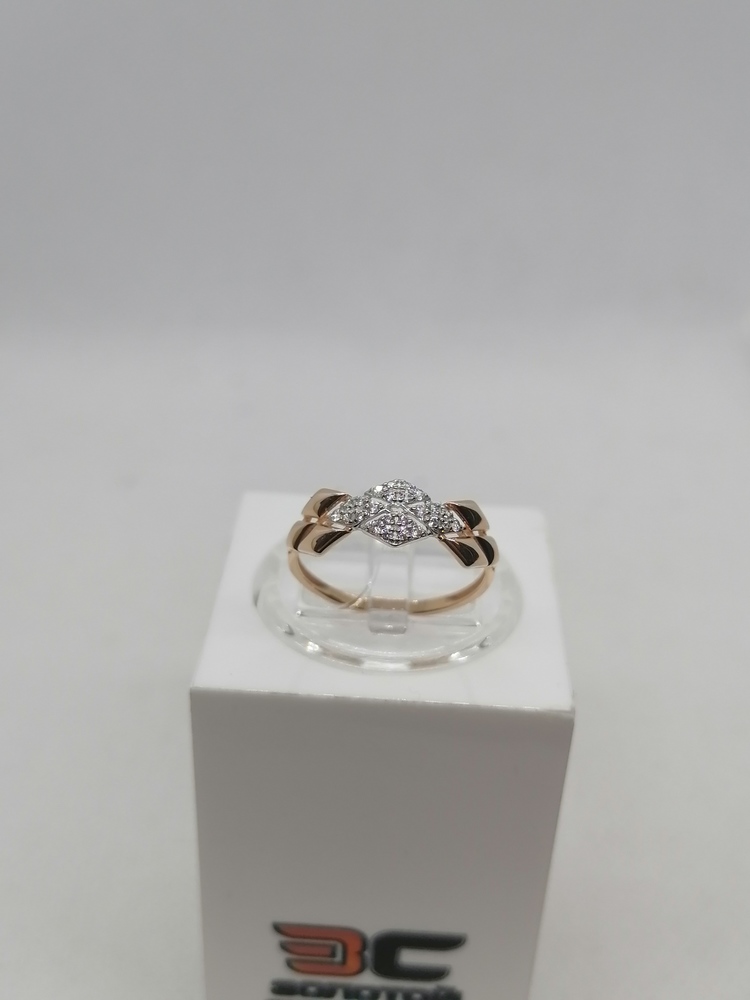 КОЛЬЦО С КАМНЯМИ (Au 585)