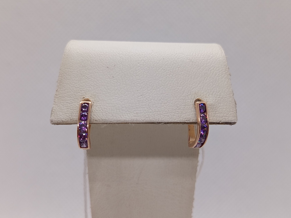 СКМИ585 СЕРЬГИ С КАМНЯМИ (Au 585)