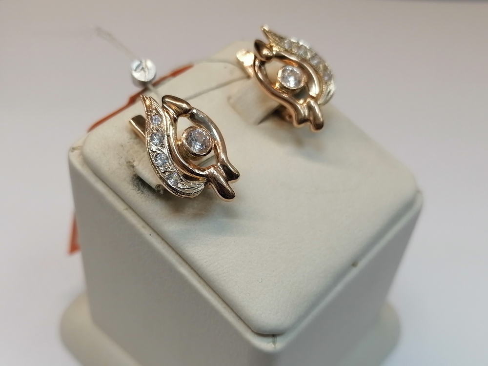 СЕРЬГИ С КАМНЯМИ (Au 585)