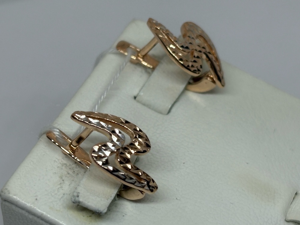 СБКМ585 СЕРЬГИ БЕЗ КАМНЯ (Au 585)