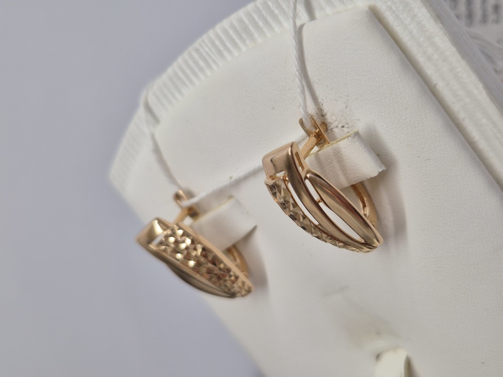 СБКМ585 СЕРЬГИ БЕЗ КАМНЯ (Au 585)