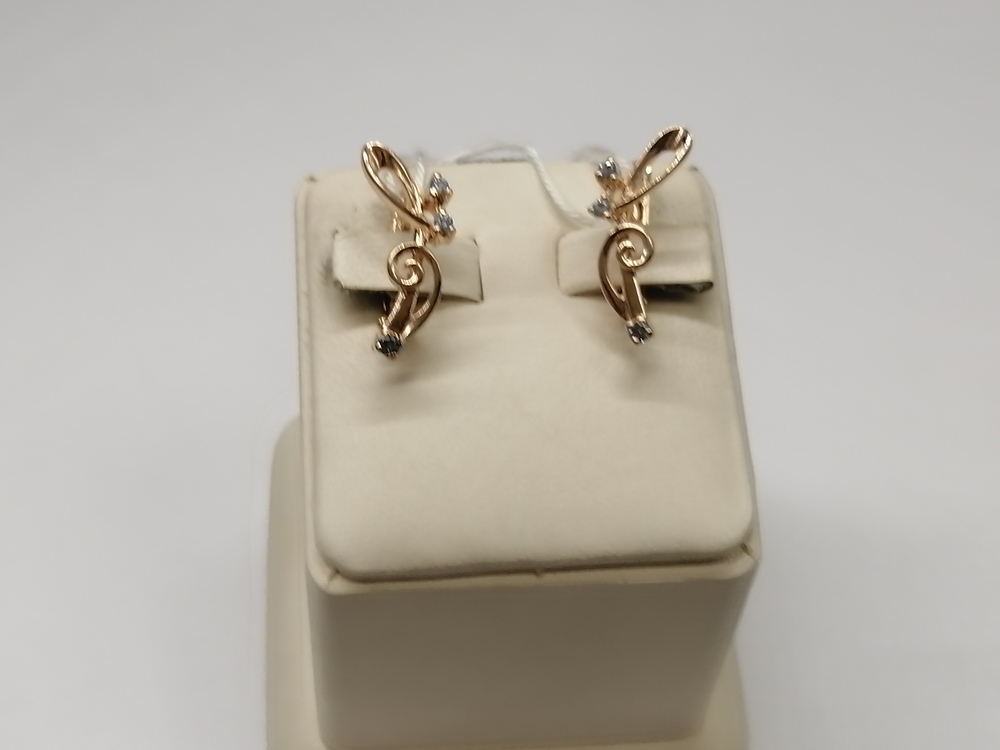 СКМИ585 СЕРЬГИ С КАМНЯМИ (Au 585)