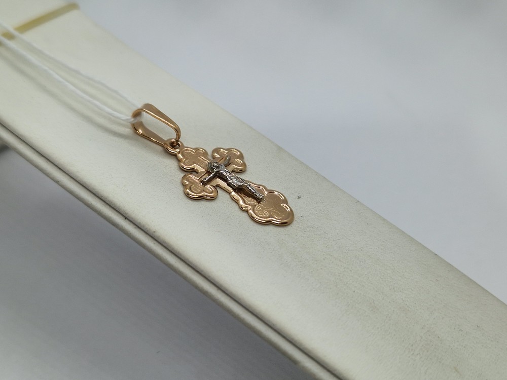 ПОДВЕСКА КРЕСТ БЕЗ КАМНЯ (Au 585)