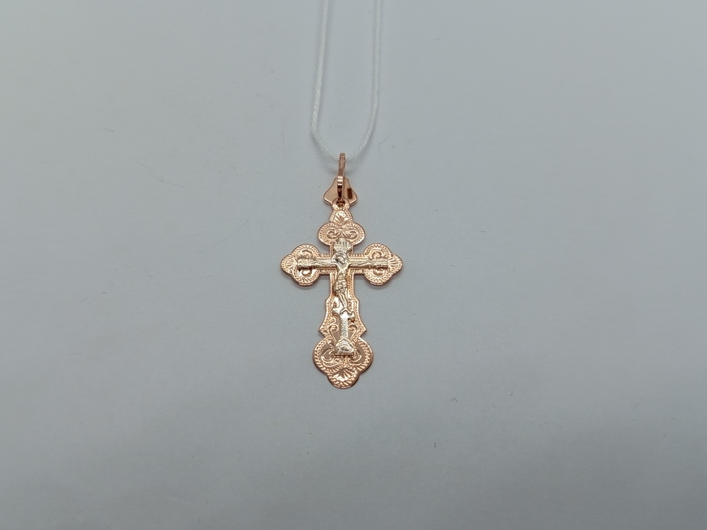 ПОДКБК585 ПОДВЕСКА КРЕСТ БЕЗ КАМНЯ (Au 585)