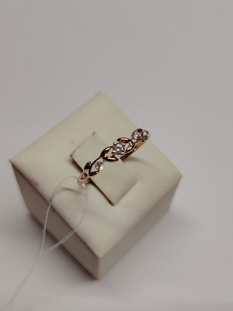 КОЛЬЦО С КАМНЯМИ (Au 585)