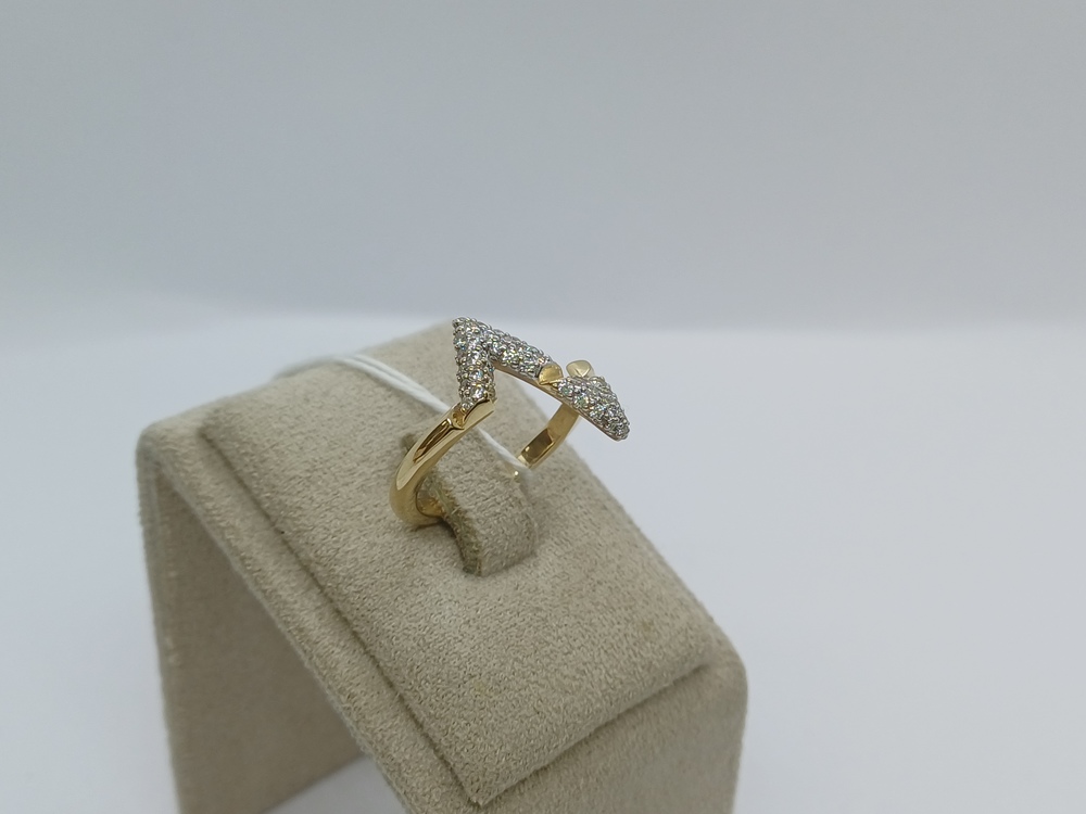 КОЛЬЦО С КАМНЯМИ (Au 585)