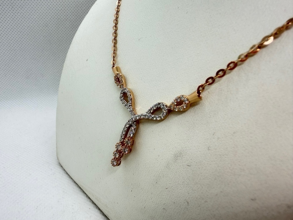 КОЛЬЕ С КАМНЯМИ Au 585