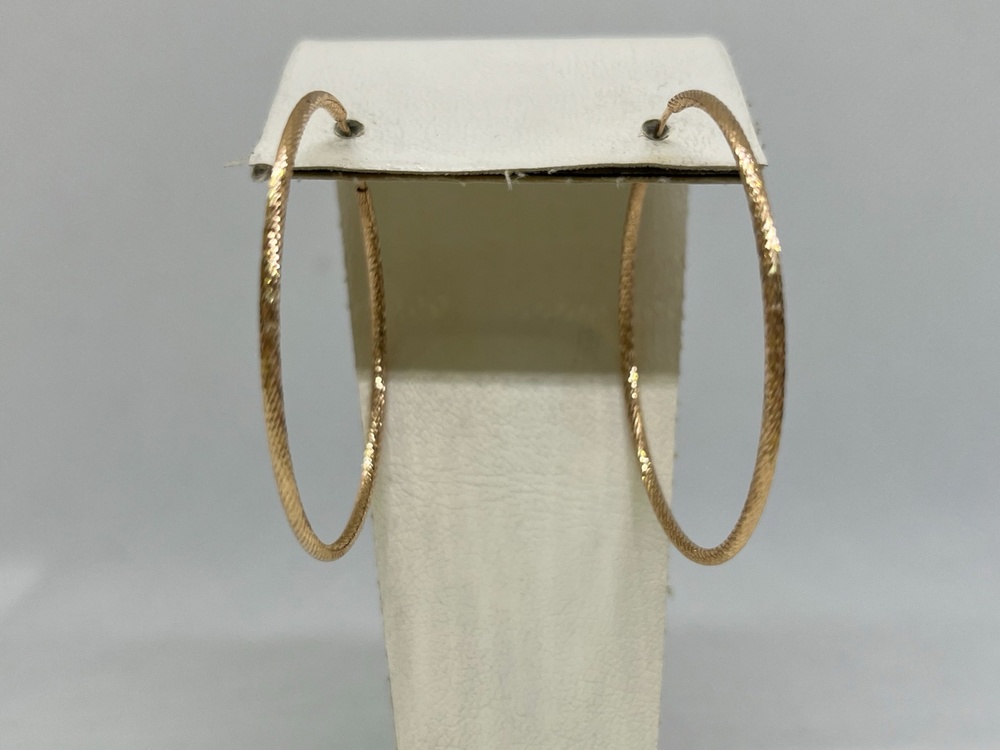 СЕРЬГИ КОНГО Рифленые (Au 585)