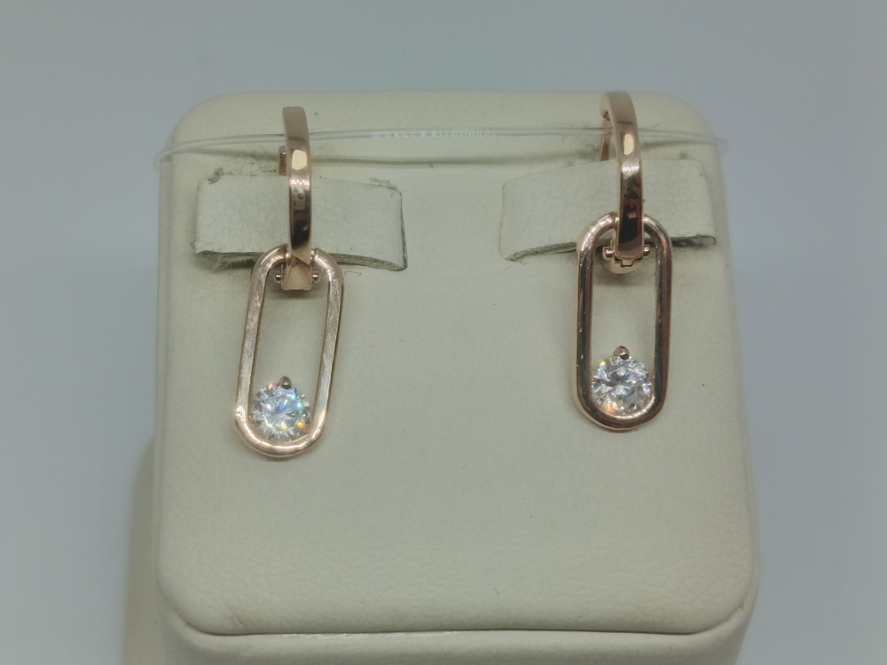 СЕРЬГИ С КАМНЕМ (Au 585)