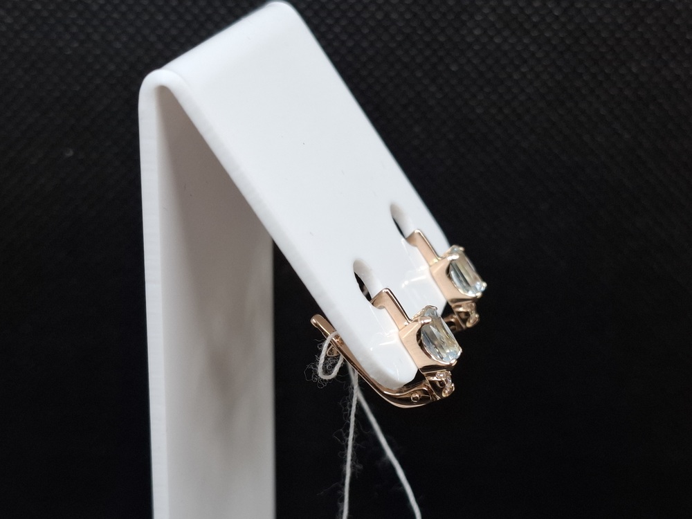 СКМИ585 СЕРЬГИ С КАМНЯМИ (Au 585)