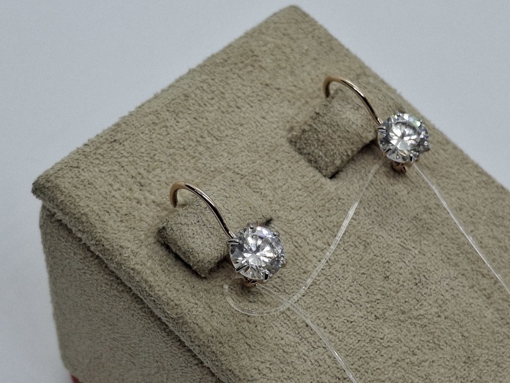 027379 СЕРЬГИ С ПЕТЕЛЬКОЙ (Au 585)