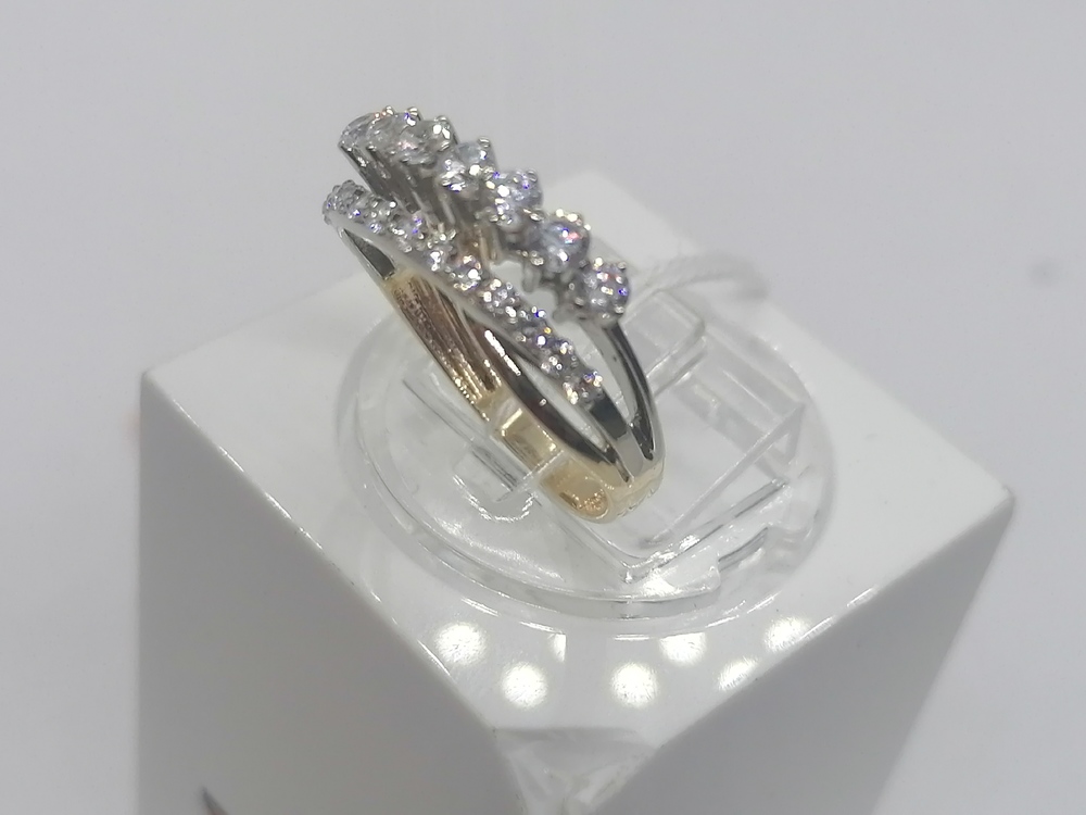 КОЛКМИ585 КОЛЬЦО С КАМНЯМИ (Au 585)