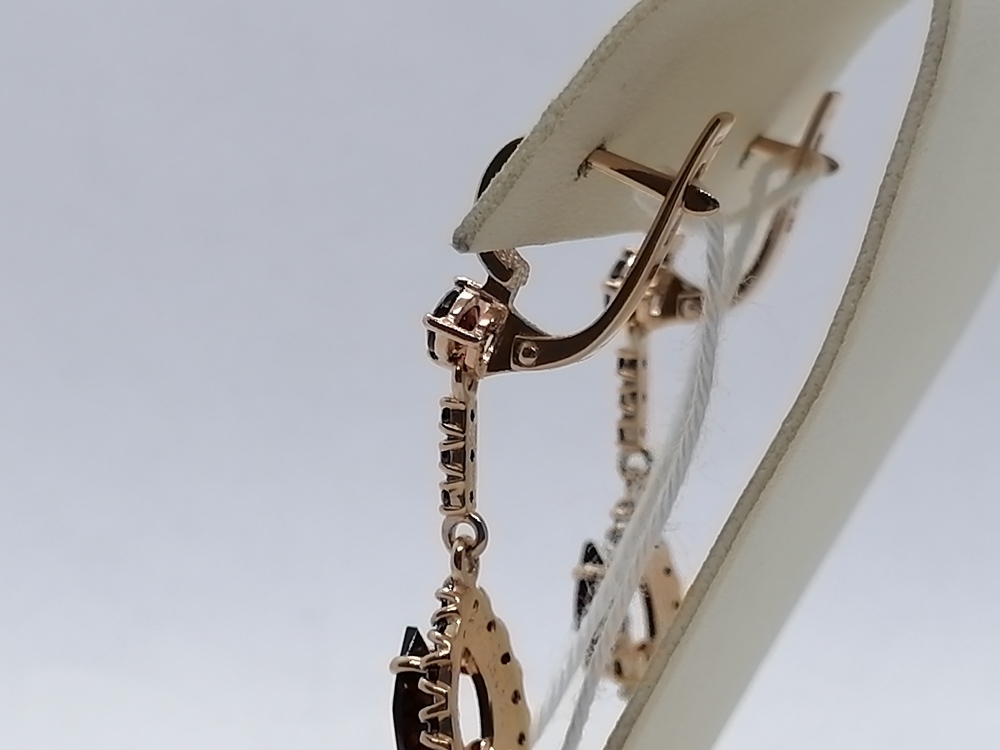 СКМИ585 СЕРЬГИ С КАМНЯМИ (Au 585)