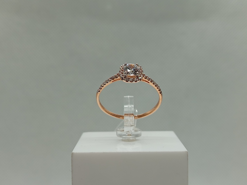 КОЛЬЦО С КАМНЯМИ (Au 585)