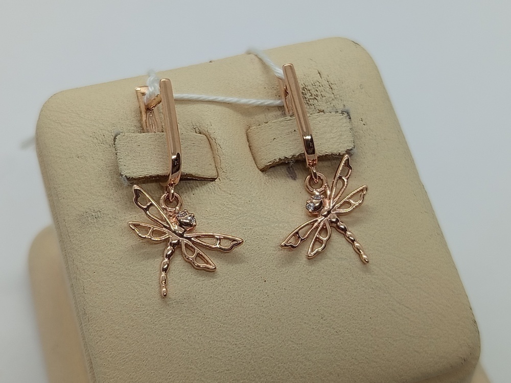 СКМИ375 СЕРЬГИ С КАМНЯМИ (Au 375)