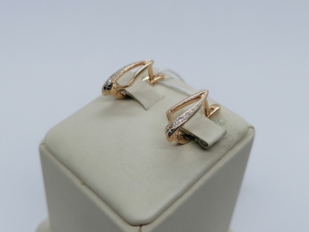 СКМИ585 СЕРЬГИ С КАМНЯМИ (Au 585)