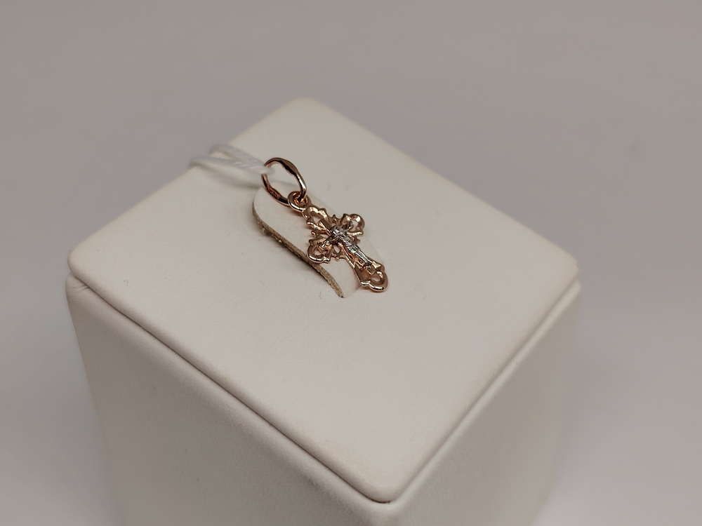 ПОДКБК585 ПОДВЕСКА КРЕСТ БЕЗ КАМНЯ (Au 585)