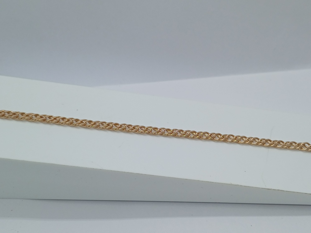 БРАСЛЕТ ПУСТОТЕЛЫЙ Ромб двойной Au 585