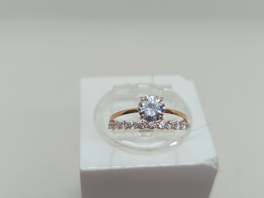 КОЛЬЦО С КАМНЯМИ (Au 585)